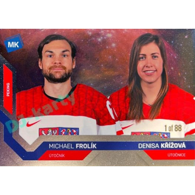 2021/22 MK reprezentace #088 M. Frolík / D. Křížová ZOH Universe level 1 1of88