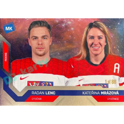 2021/22 MK reprezentace #092 R. Lenc / K. Mrázová ZOH Universe level 1 1of88