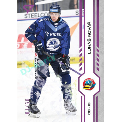 2024/25 Sportzoo ELH 1. serie #150 Lukáš Kovář Purple Iceberg xx/60