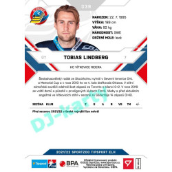 2021/22 Sportzoo TIPSPORT ELH 2. série #339 Tobias Lindberg