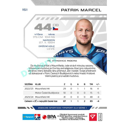 2024/25 Sportzoo ELH 1. serie #151 Patrik Marcel