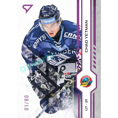 2024/25 Sportzoo ELH 1. serie #162 Chad Yetman Purple Iceberg xx/60
