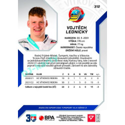 2022/23 Sportzoo ELH 2. série #312 Vojtěch Lednický