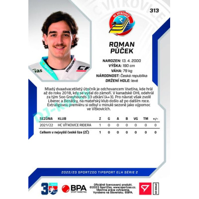 2022/23 Sportzoo ELH 2. série #313 Roman Půček