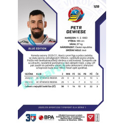 2022/23 Sportzoo ELH 1. série #128 Petr Gewiese Blue xx/99