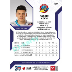 2022/23 Sportzoo ELH 1. série #130 Patrik Koch Blue xx/99