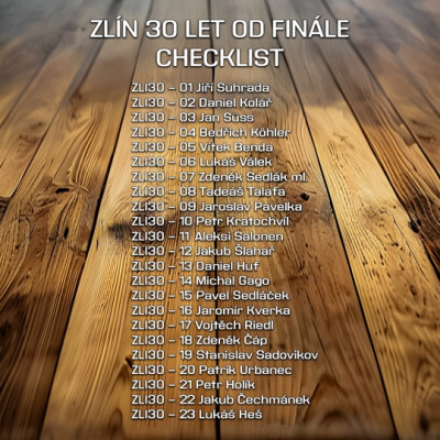 2024/25 Goal Cards Maxa liga 1. série kompletní set 23ks řadových karet Zlína 30 let od finále