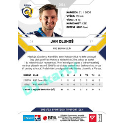 2021/22 Sportzoo TIPSPORT ELH 2. série #354 Jan Dluhoš