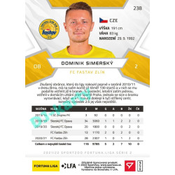 2021/22 Sportzoo Fortuna Liga 2. série #238 Dominik Simerský