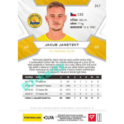 2021/22 Sportzoo Fortuna Liga 2. série #241 Jakub Janetzký
