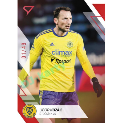 2022/23 Sportzoo Fortuna Liga 2. série #338 Libor Kozák Red xx/49
