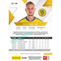 2022/23 Sportzoo Fortuna Liga 1. série #147 Jakub Janetzký PROMO