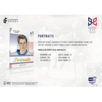 2023/24 Legendary Cards Hlinka Gretzky Cup Young Lions balíček