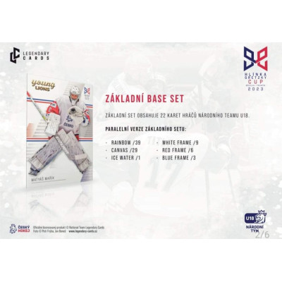 2023/24 Legendary Cards Hlinka Gretzky Cup Young Lions balíček