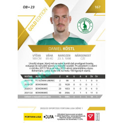 2022/23 Sportzoo Fortuna Liga 1. série #167 Daniel Köstl Gold xx/99