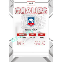 2023/24 Goal cards Chance Liga 2. série #G-05 Jan Mičán Goalies