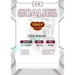 2023/24 Goal cards Chance Liga 2. série #G-15 Filip Maláč Goalies