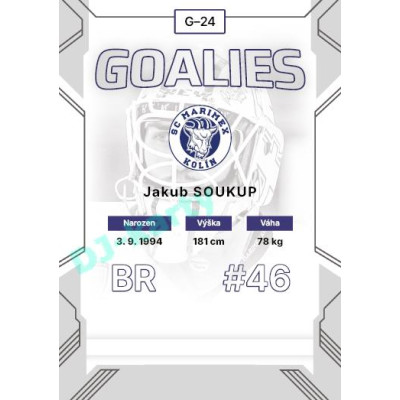 2023/24 Goal cards Chance Liga 2. série #G-24 Jakub Soukup Goalies