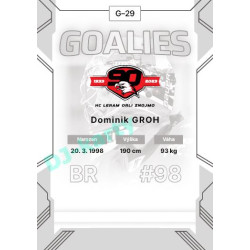 2023/24 Goal cards Chance Liga 2. série #G-29 Dominik Groh Goalies