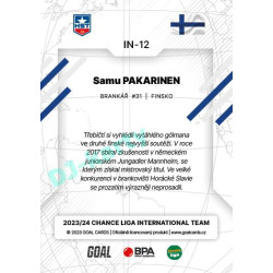 2023/24 Goal cards Chance Liga 2. série #IN-12 Samu Pakarinen International
