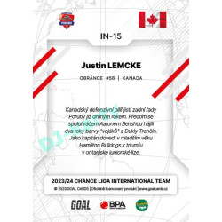 2023/24 Goal cards Chance Liga 2. série #IN-15 Justin Lemcke International