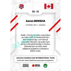 2023/24 Goal cards Chance Liga 2. série #IN-16 Aaron Berisha International