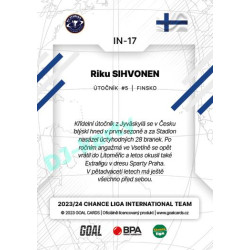 2023/24 Goal cards Chance Liga 2. série #IN-17 Riku Sihvonen International