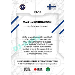 2023/24 Goal cards Chance Liga 2. série #IN-18 Markus Korkiakoski International