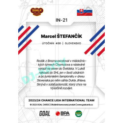 2023/24 Goal cards Chance Liga 2. série #IN-21 Marcel Štefančík International