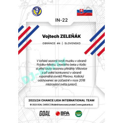 2023/24 Goal cards Chance Liga 2. série #IN-22 Vojtech Zeleňák International