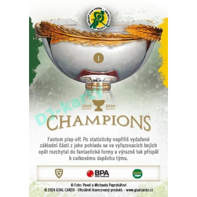 2024 Goal Cards Vsetín Champions #01 Maxim Žukov