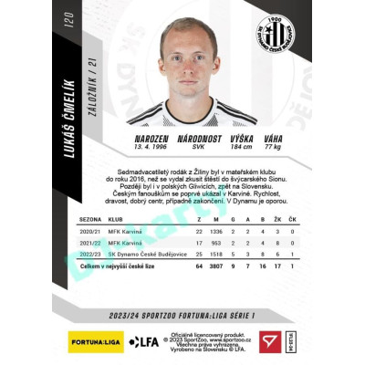 2023/24 Sportzoo Fortuna Liga 1. série #120 Lukáš Čmelík