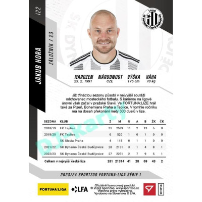 2023/24 Sportzoo Fortuna Liga 1. série #122 Jakub Hora