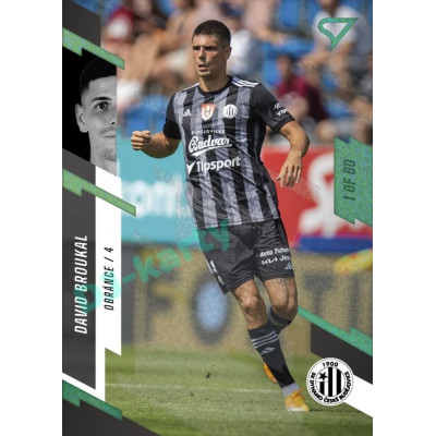 2023/24 Sportzoo Fortuna Liga 1. série #116 David Broukal Green Dew 1of60