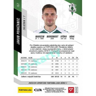 2023/24 Sportzoo Fortuna Liga 1. série #157 Jakub Považanec