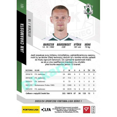 2023/24 Sportzoo Fortuna Liga 1. série #161 Jan Chramosta