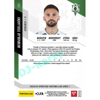 2023/24 Sportzoo Fortuna Liga 1. série #154 Nemanja Tekijaški