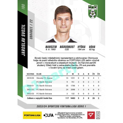 2023/24 Sportzoo Fortuna Liga 1. série #190 Jaroslav Svozil