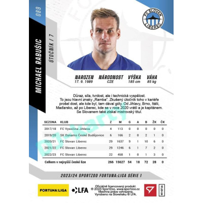 2023/24 Sportzoo Fortuna Liga 1. série #089 Michael Rabušic