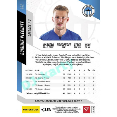 2023/24 Sportzoo Fortuna Liga 1. série #082 Dominik Plechatý