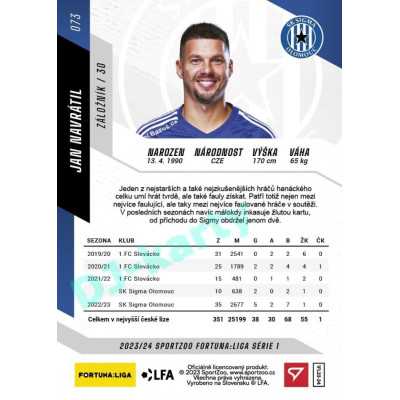 2023/24 Sportzoo Fortuna Liga 1. série #073 Jan Navrátil