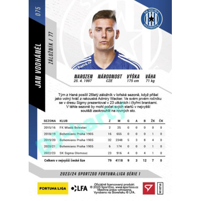 2023/24 Sportzoo Fortuna Liga 1. série #075 Jan Vodháněl