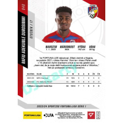 2023/24 Sportzoo Fortuna Liga 1. série #040 Rafiu Adekunle Durosinmi