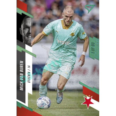 2023/24 Sportzoo Fortuna Liga 1. série #030 Mick van Buren Green Dew 1of60