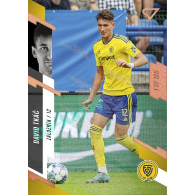 2023/24 Sportzoo Fortuna Liga 1. série #182 David Tkáč Copper Sparks 1of100