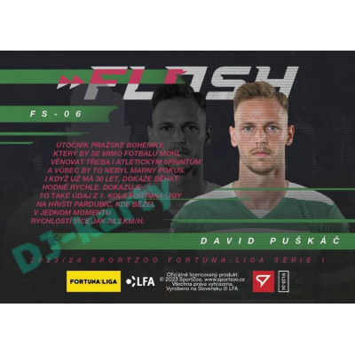 2023/24 Sportzoo Fortuna Liga 1. série #FS-06 David Puškáč Flash
