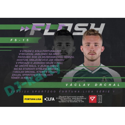 2023/24 Sportzoo Fortuna Liga 1. série #FS-15 Václav Drchal Flash