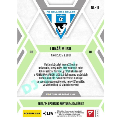2023/24 Sportzoo Fortuna Liga 1. série #NL-11 Lukáš Musil F:NL Plymakers