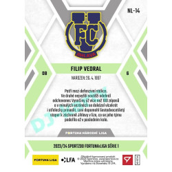 2023/24 Sportzoo Fortuna Liga 1. série #NL-14 Filip Vedral F:NL Plymakers