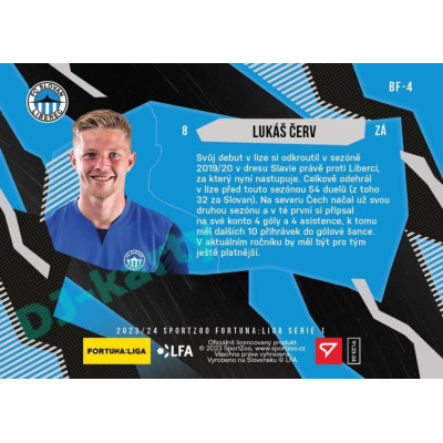 2023/24 Sportzoo Fortuna Liga 1. série #BF-4 Lukáš Červ Bright Future